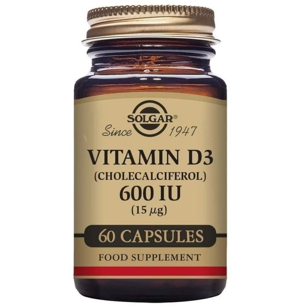 Solgar Vitamin D3 (Cholecalciferol) 600 iu 60 Capsules – Produktansicht 1