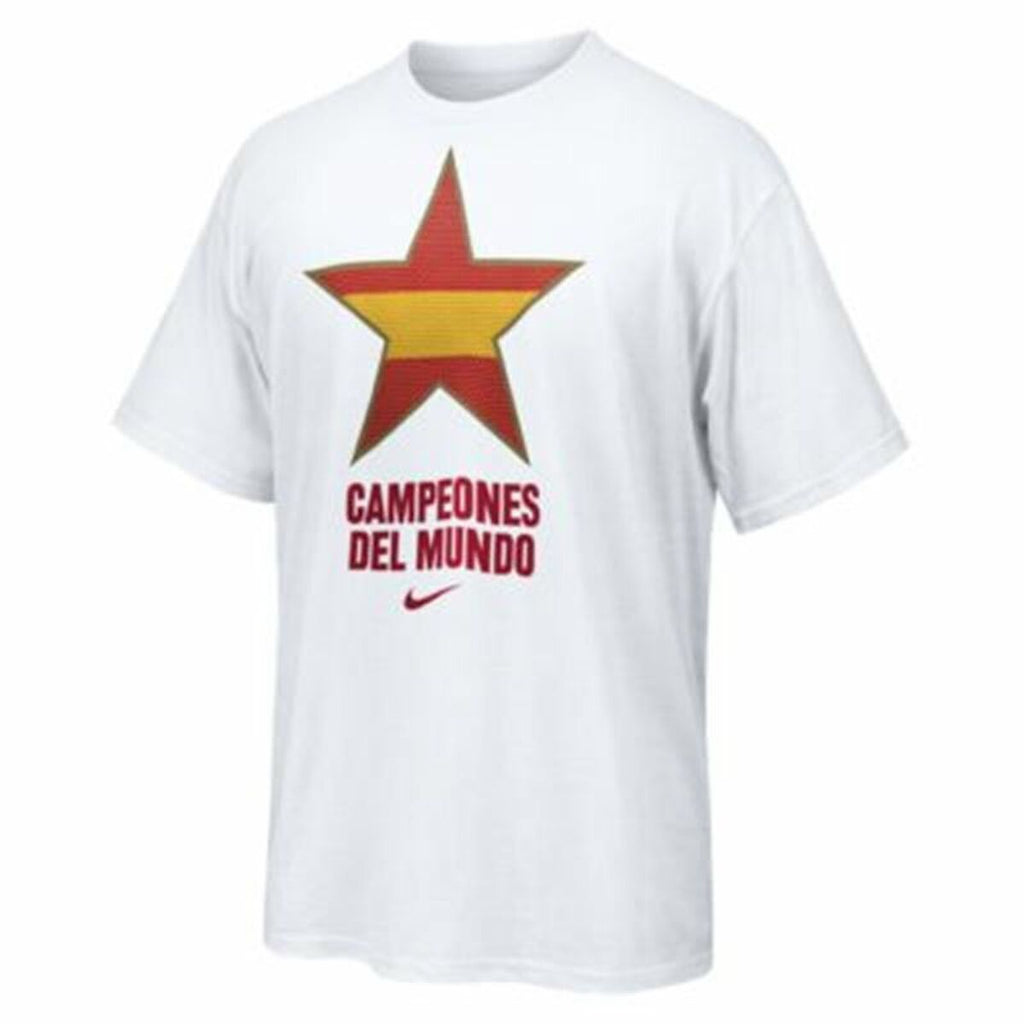 Nike Estrella España Campeones Del Mundo Men's T-Shirt - White von Nike | BYAG.