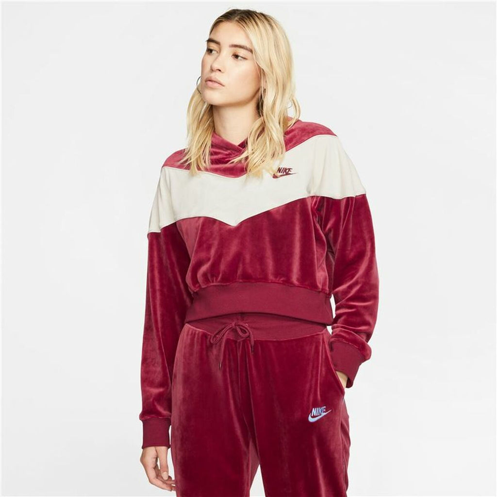 Nike Sportswear Heritage Women's Hoodie - Dark Red von Nike | BYAG.