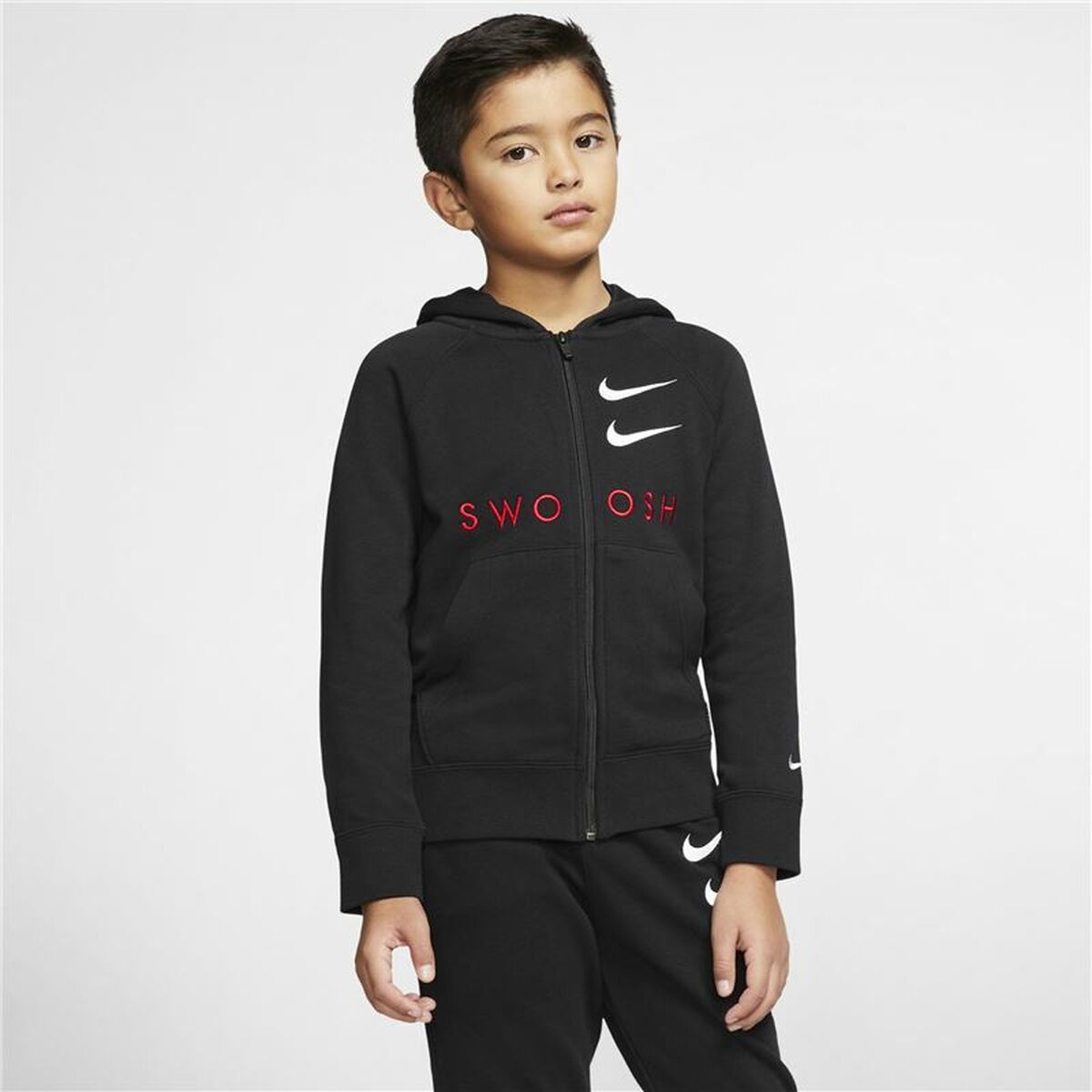 Nike Swoosh Boys' Jacket - Black von Nike | BYAG.