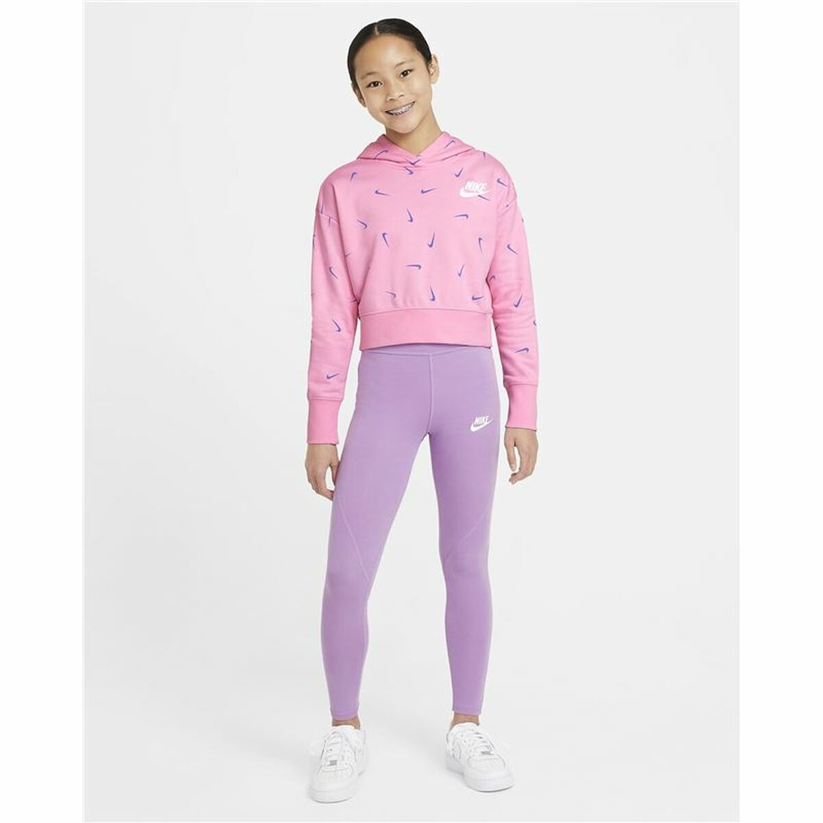 Nike Print Girls' Hoodie - Pink von Nike | BYAG.