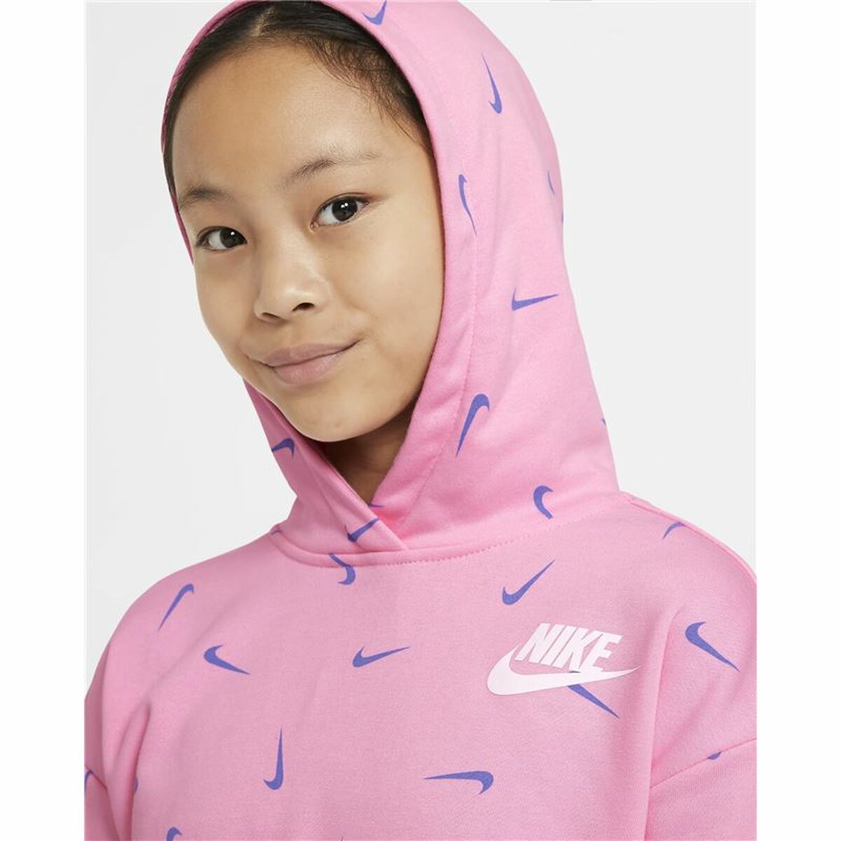 Nike Print Girls' Hoodie - Pink von Nike | BYAG.