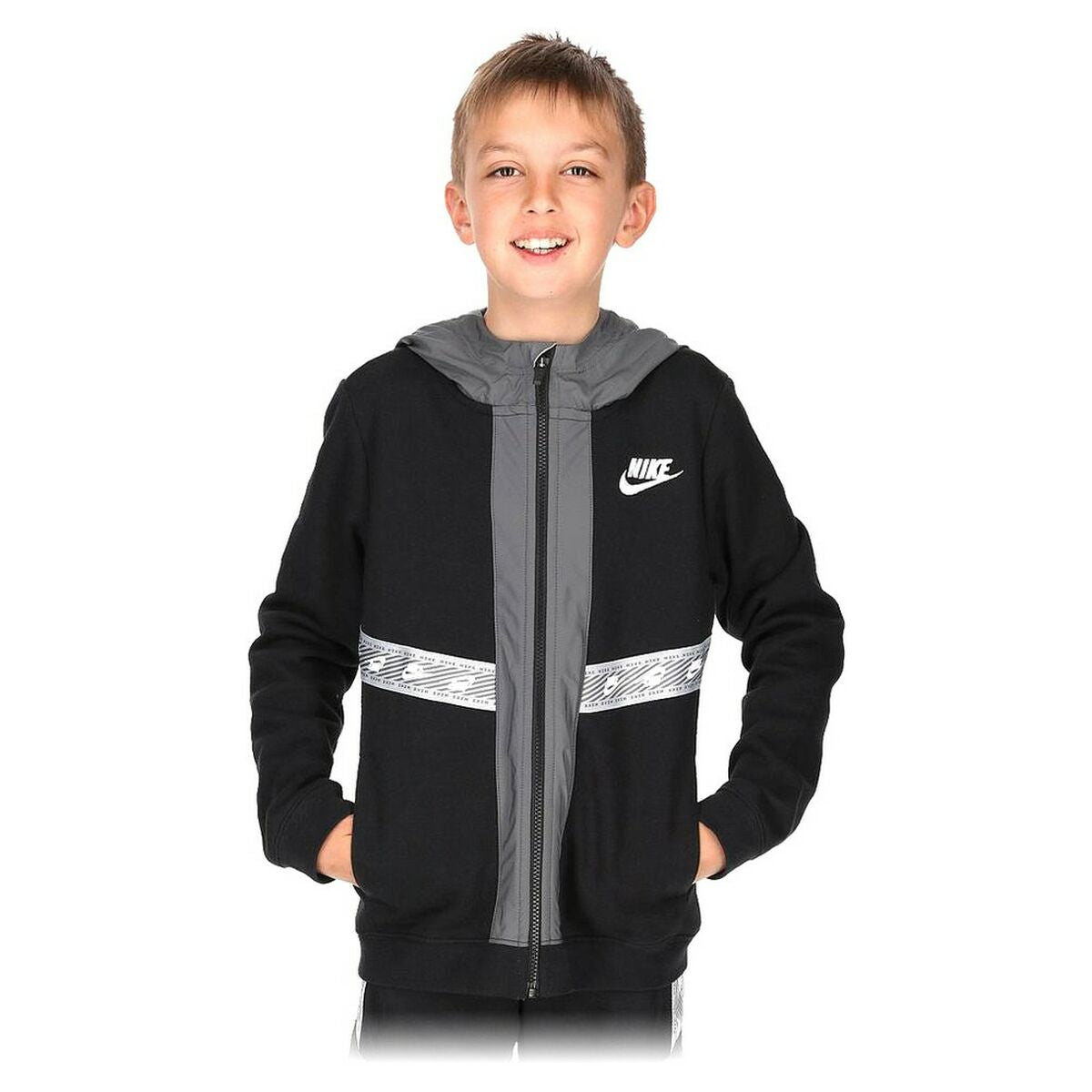 Nike Cotton Kids' Jacket - Black von Nike | BYAG.