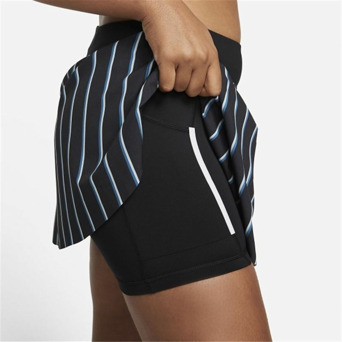 Nike Tennis Skirt Club Stripes Women's Skirt - Black von Nike | BYAG.