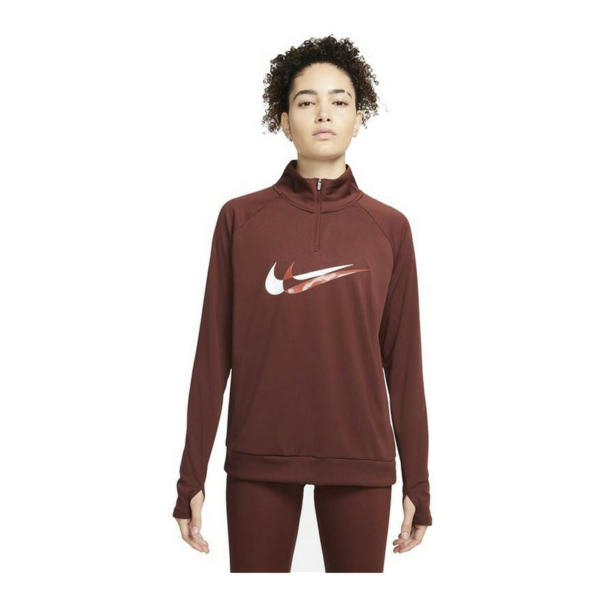 Nike Dri-FIT Swoosh Run Women's T-Shirt - Brown von Nike | BYAG.