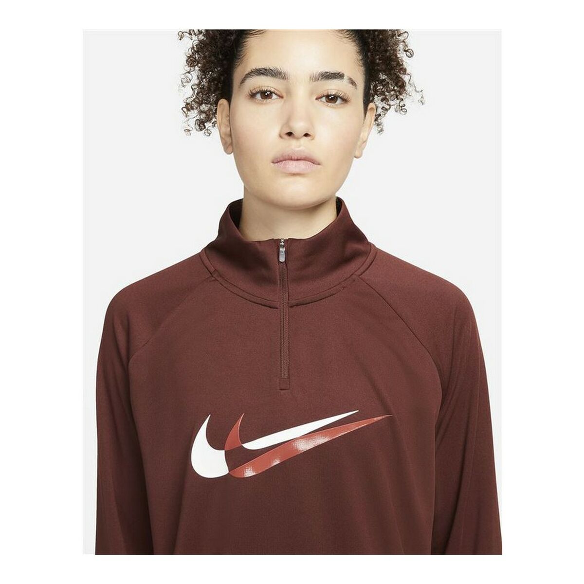 Nike Dri-FIT Swoosh Run Women's T-Shirt - Brown von Nike | BYAG.