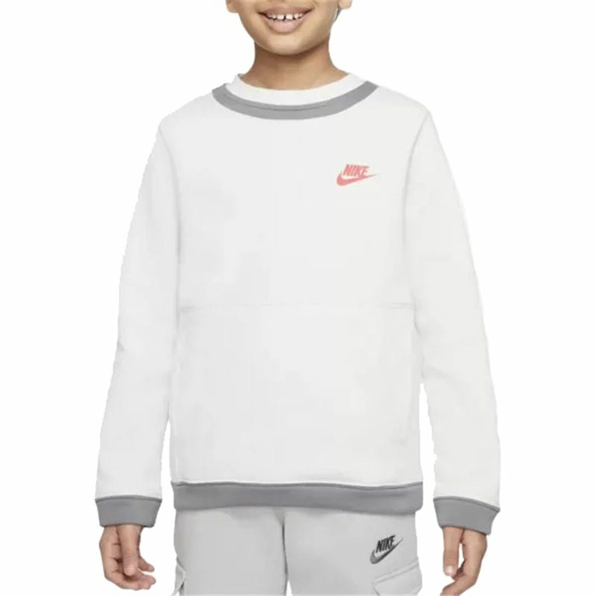 Nike Without Hood Amplify Boys' Hoodie - White von Nike | BYAG.