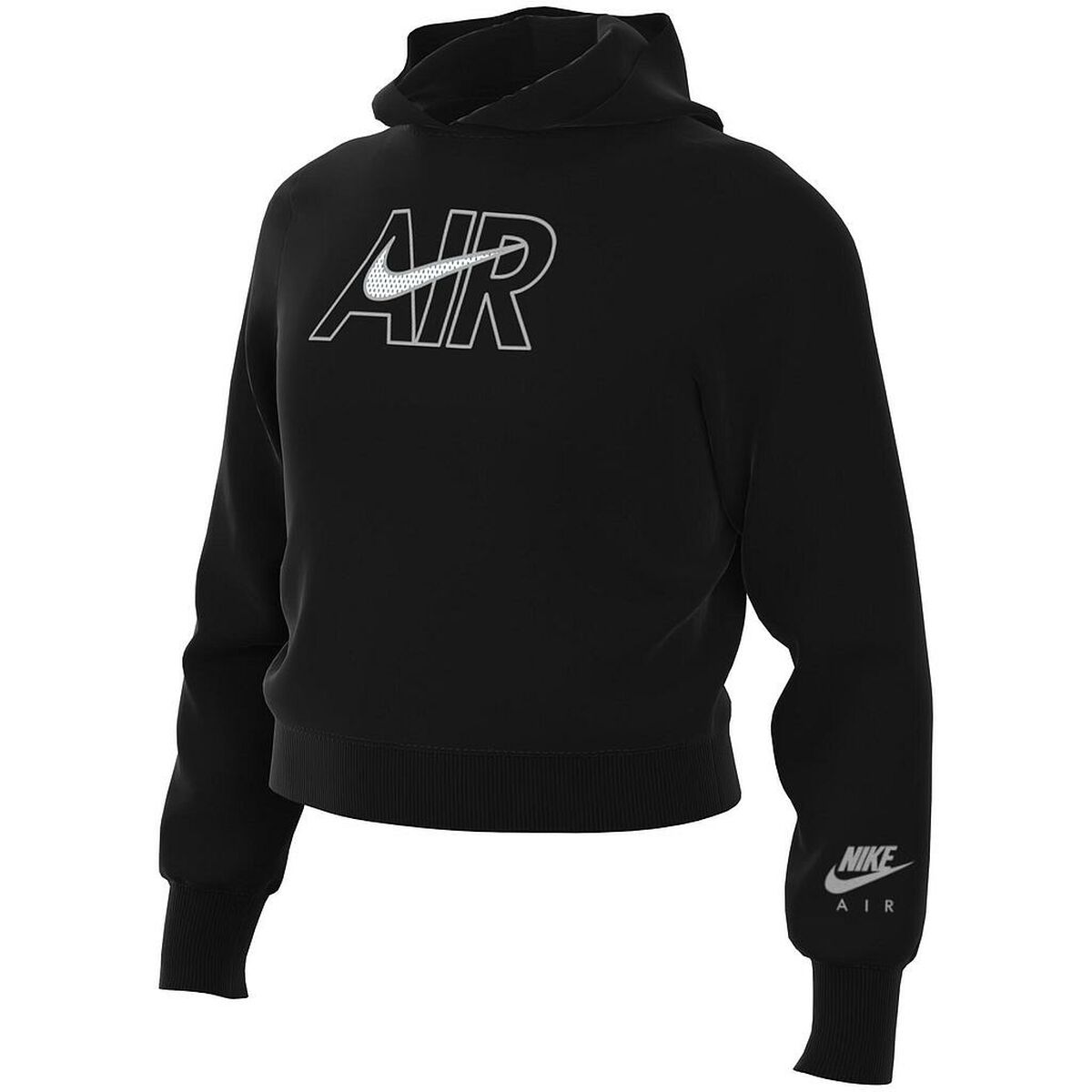 Nike Air FT Crop Kids' Hoodie - Black von Nike | BYAG.