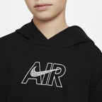 Nike Air FT Crop Kids' Hoodie - Black von Nike | BYAG.