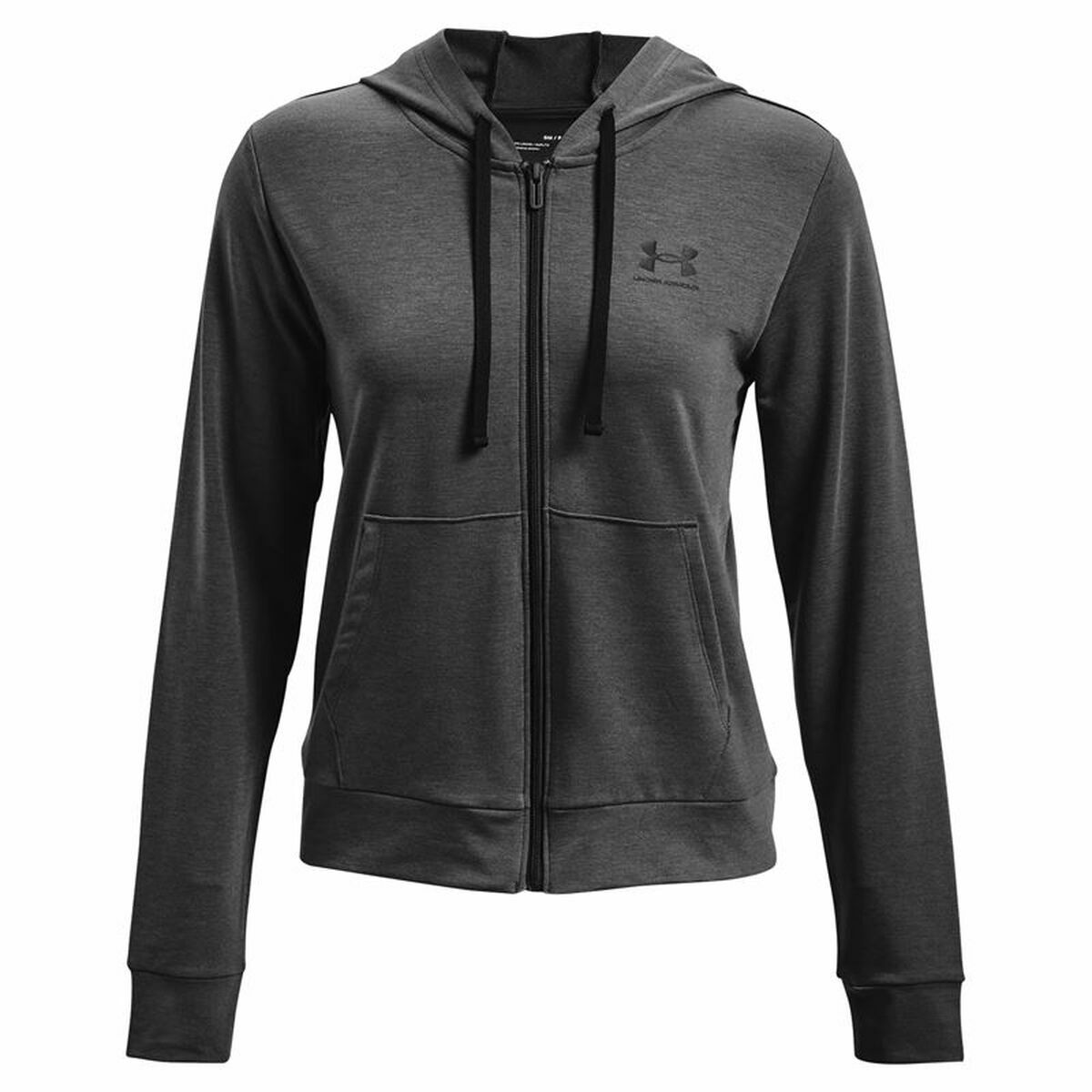 Women’s Hoodie Under Armour Rival Terry FZ With hood Dark grey