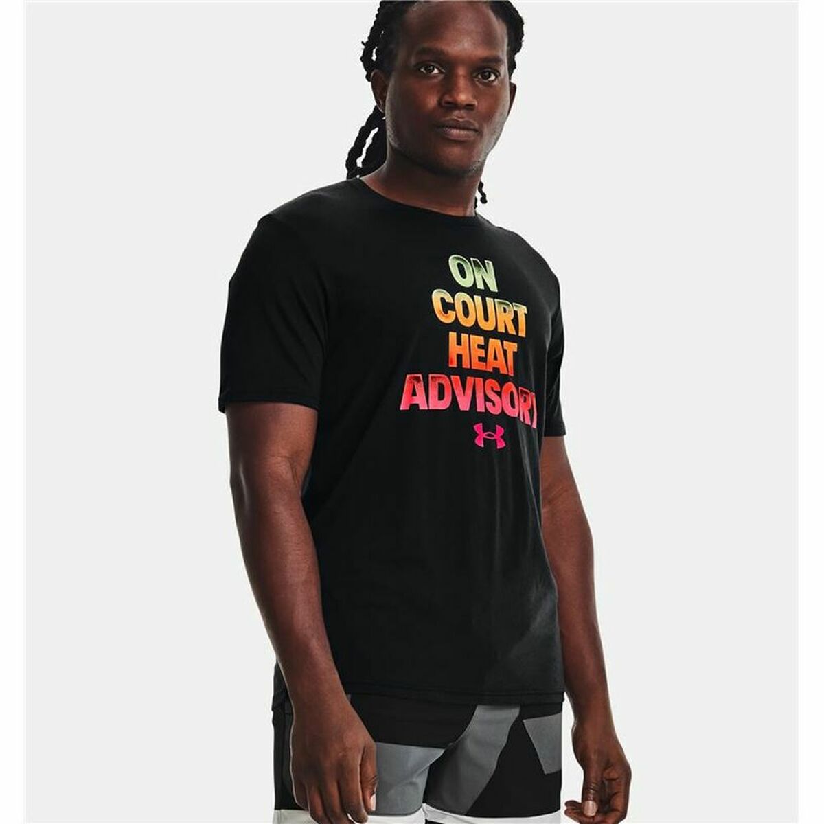Men’s Short Sleeve T-Shirt Under Armour Basketball Heat Black