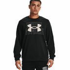 Under Armour Herren Langarm T-Shirt Logo Crew Schwarz – XL