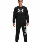Under Armour Herren Langarm T-Shirt Logo Crew Schwarz – Produktansicht 10