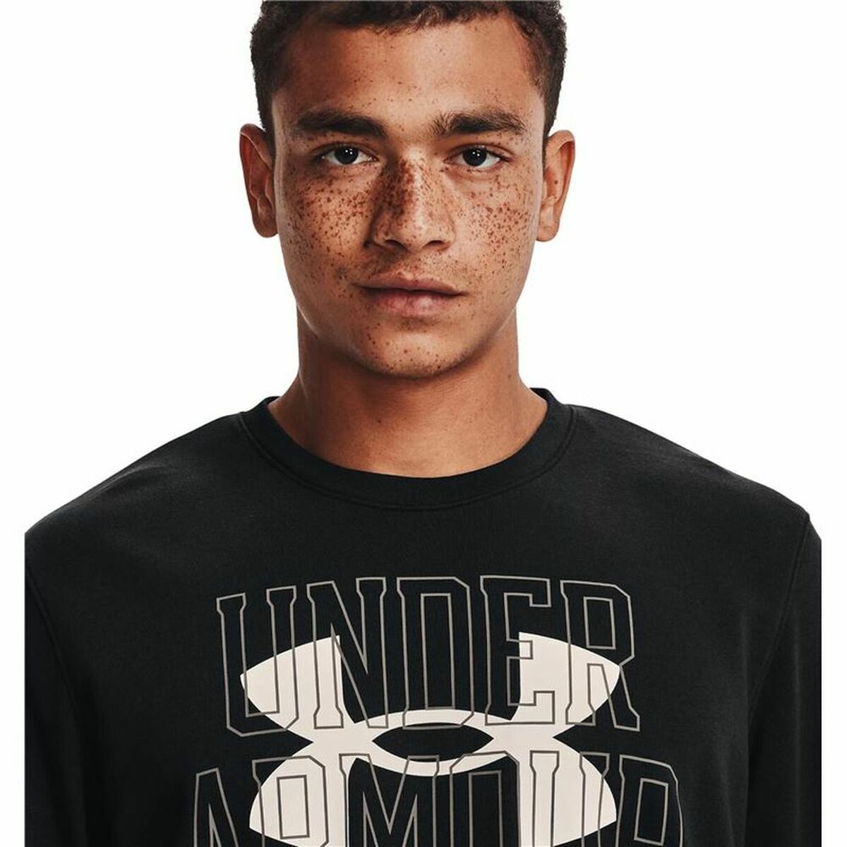 Under Armour Herren Langarm T-Shirt Logo Crew Schwarz – Produktansicht 9
