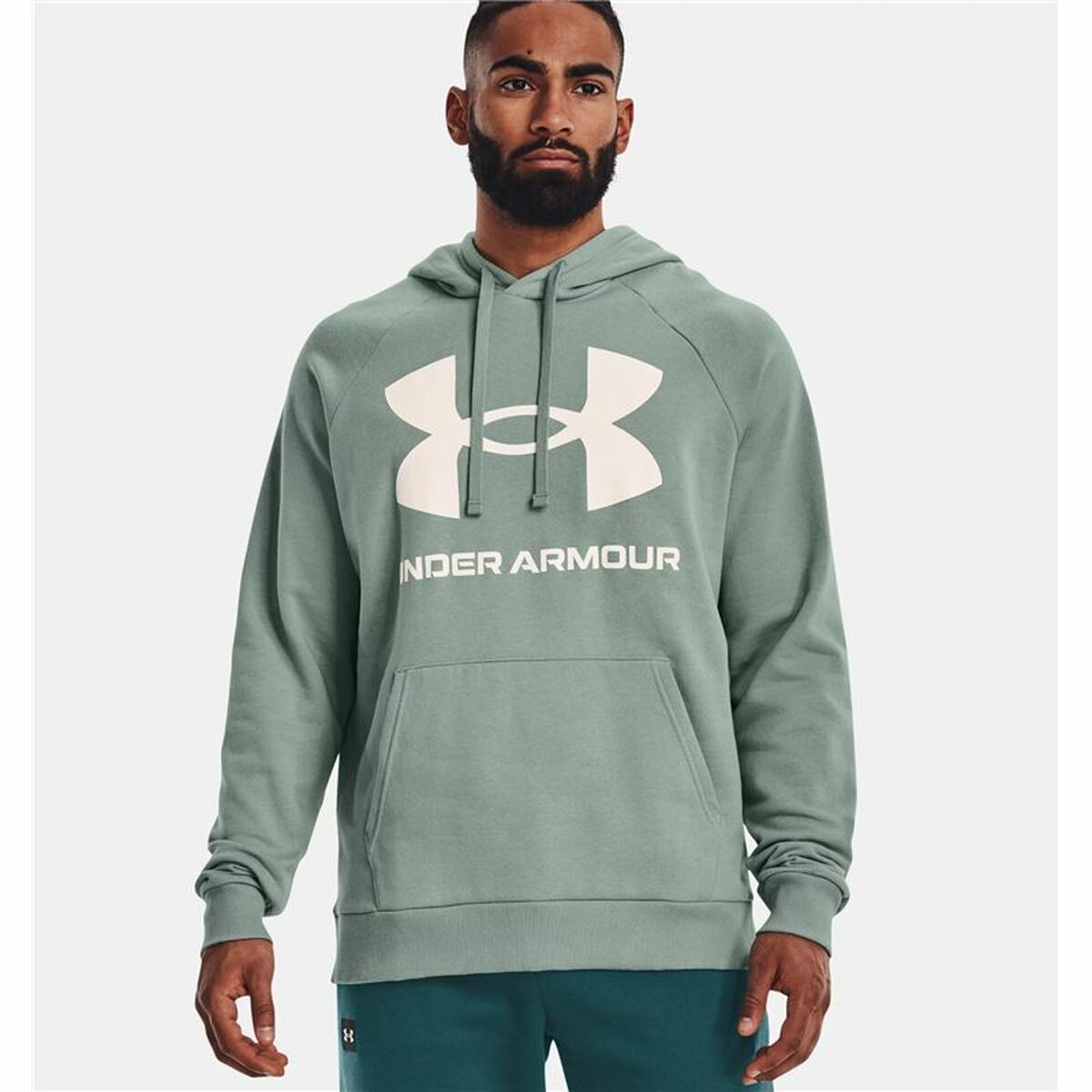 Men’s Hoodie Under Armour Rival Big Logo Green