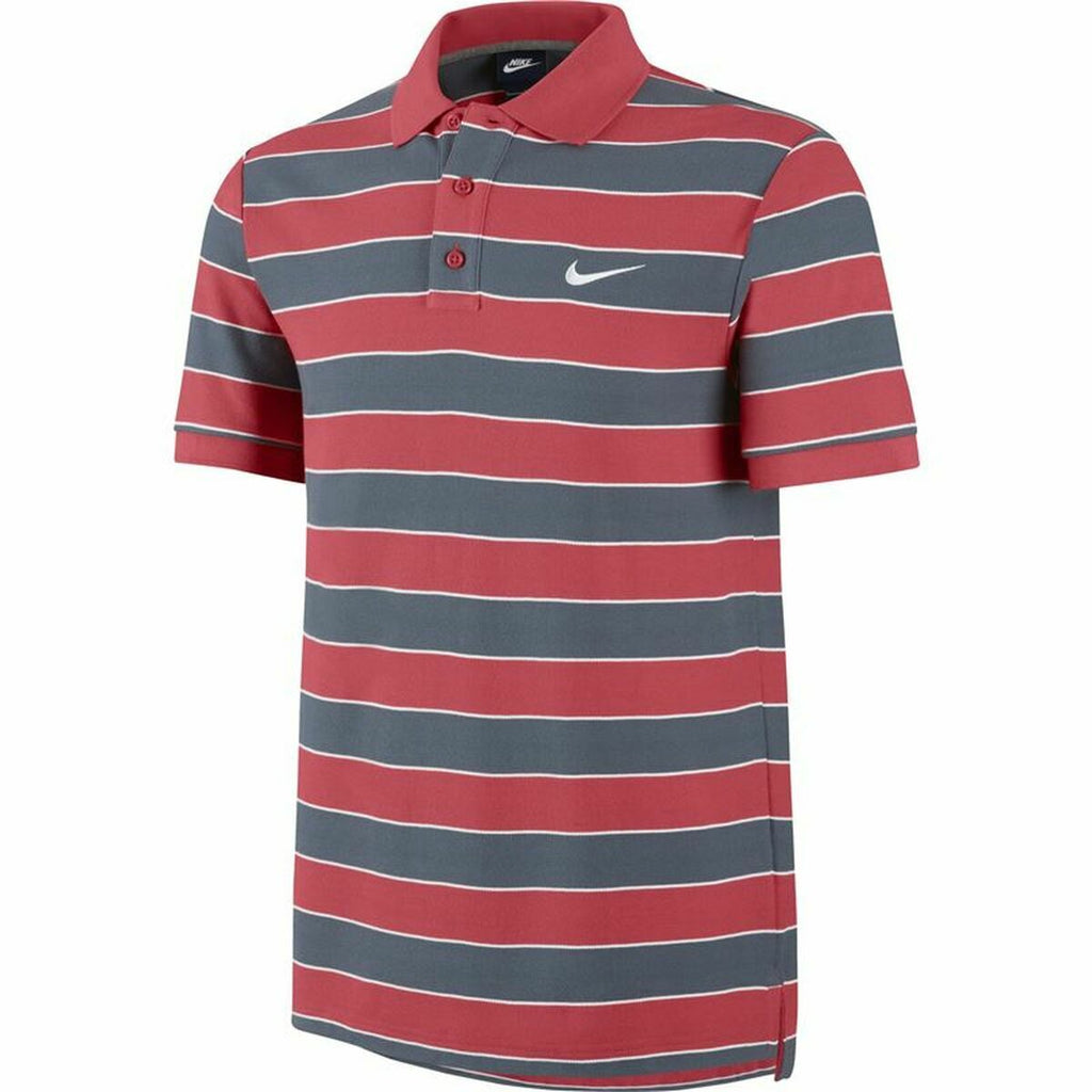 Nike Polo Shirt Matchup Stripe 2 Men's Polo Shirt - Grey, Red von Nike | BYAG.