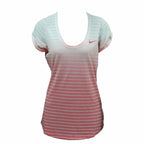 Nike SS Dip Dye Burnout Unisex T-Shirt - Red, White von Nike | BYAG.
