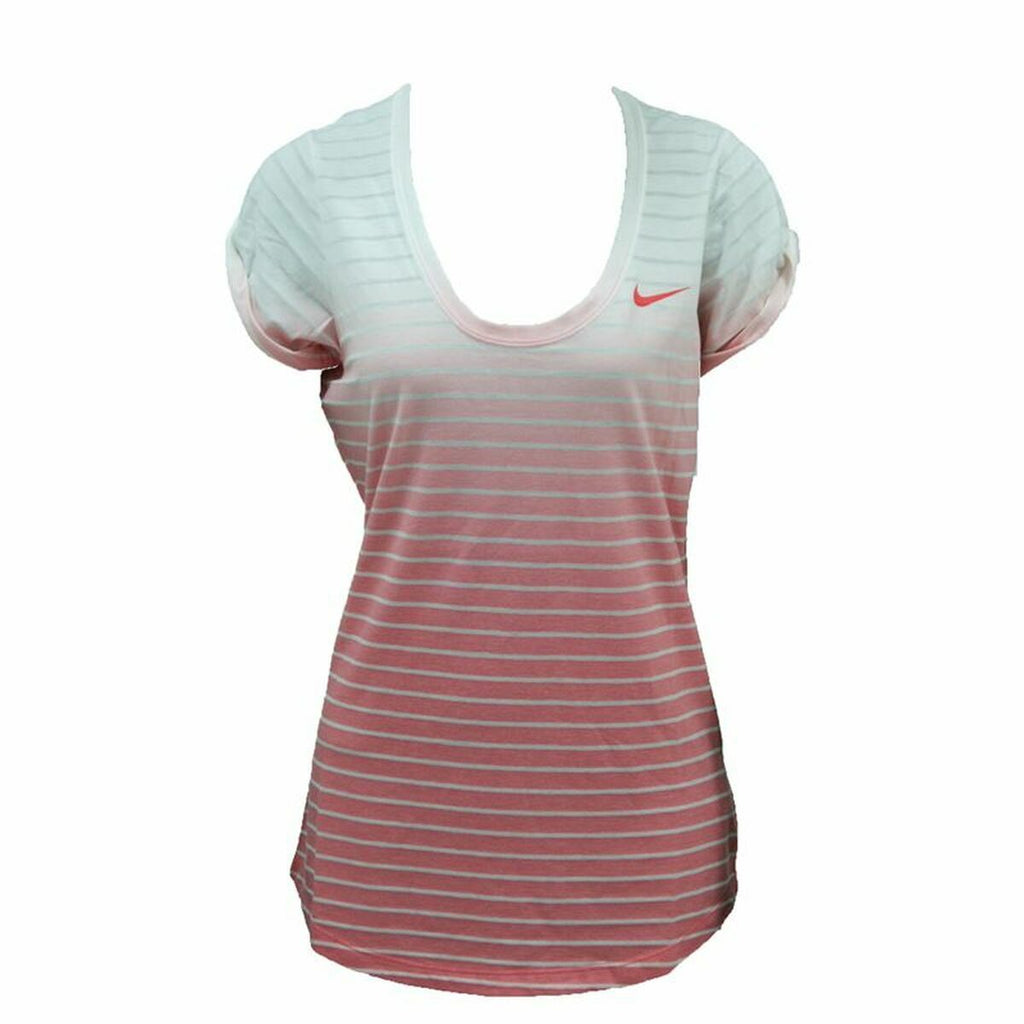 Nike SS Dip Dye Burnout Unisex T-Shirt - Red, White von Nike | BYAG.