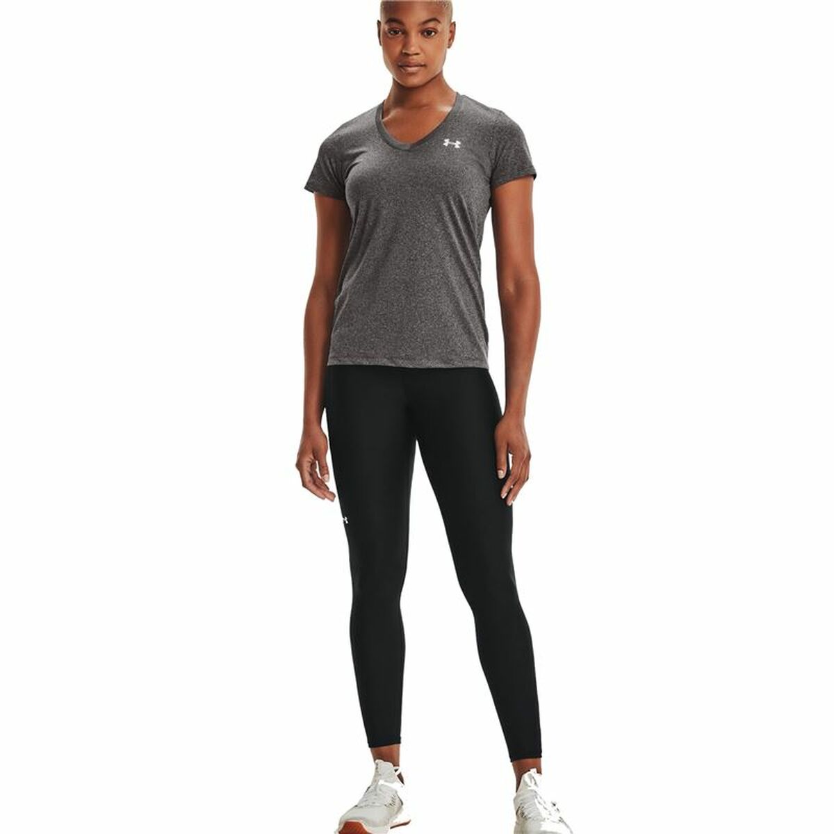Women’s Short Sleeve T-Shirt Under Armour Tech SSV Grey