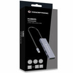 Conceptronic USB USB-Hub HUBBIES13G Grau – Ansicht 3