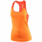 Reebok Damen Ärmellos T-Shirt WOR Racerback LBTOP Orange – Produktansicht 2