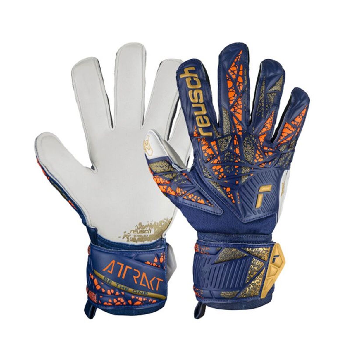 Reusch Goalkeeper Gloves Attrakt Grip Dunkelblau Erwachsene – Produktansicht 1