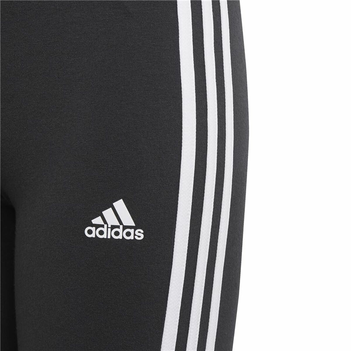 Adidas Essentials 3 Stripes Girls' Leggings - Black von Adidas | BYAG.