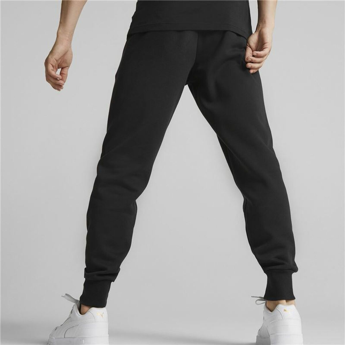 Long Sports Trousers Puma ESS+ 2 Col Logo Black Men