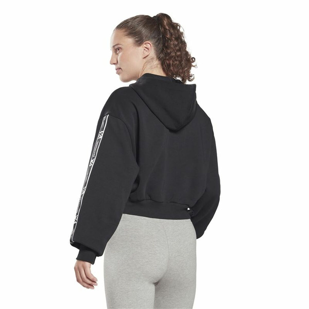Reebok Damen Sportjacke Tape Pack Full Zip Schwarz – Produktansicht 11