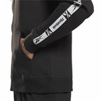 Reebok Herren Sportjacke Identity Tape FZ Schwarz – Produktansicht 10