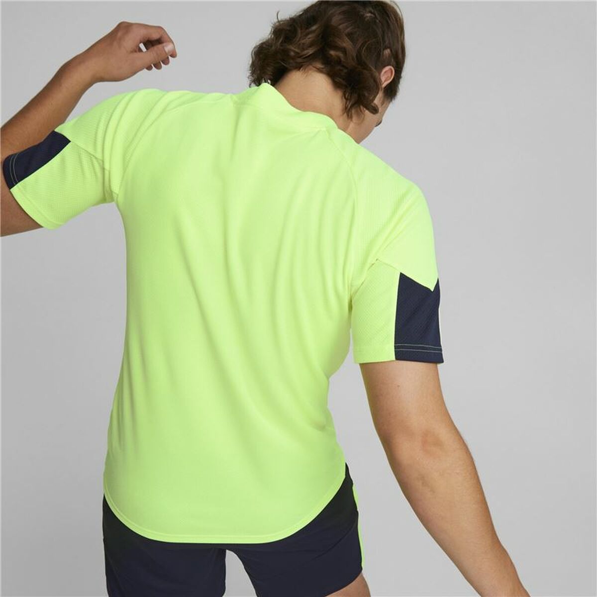 Men’s Short Sleeve T-Shirt Puma Individual Final Lime green Men