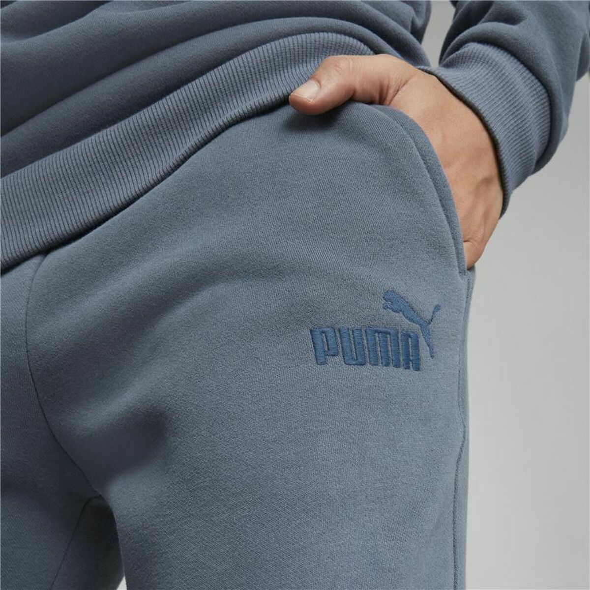 Long Sports Trousers Puma Elevated Light Blue Men