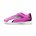 Puma Kinder-Indoor Fußball Schuhe Ultra Play Weiß Dunkel Rosa Kinder-Unisex – 38.5