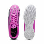 Puma Kinder-Indoor Fußball Schuhe Ultra Play Weiß Dunkel Rosa Kinder-Unisex – 37.5