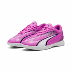 Puma Kinder-Indoor Fußball Schuhe Ultra Play Weiß Dunkel Rosa Kinder-Unisex