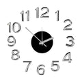 Gift Decor Wanduhr Weiß Silber ABS EVA Ø 35 cm Sticker – Produktansicht 1