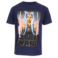 Star Wars Kurzarm-T-Shirt Weiß Blades Blau Unisex – Produktansicht 1