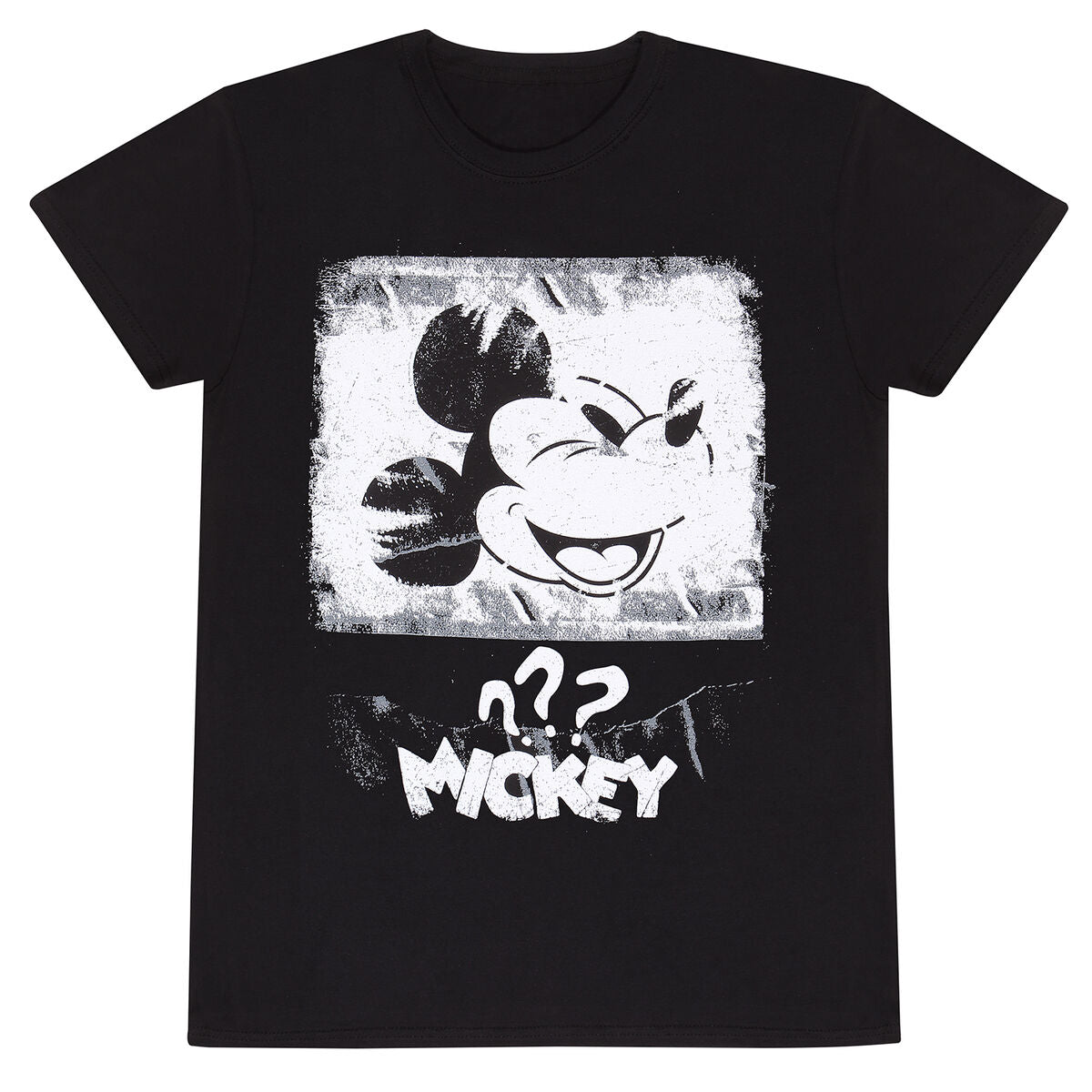 Mickey Mouse Unisex Kurzarm-T-Shirt Poster Style Schwarz – Produktansicht 1