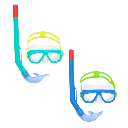 Bestway Schnorchel Goggles & Tube für Kinder Blau Türkis