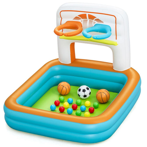 Bestway Aufblasbarer Kinderpool mit Baskets, Bälle +2 Jahre Garten