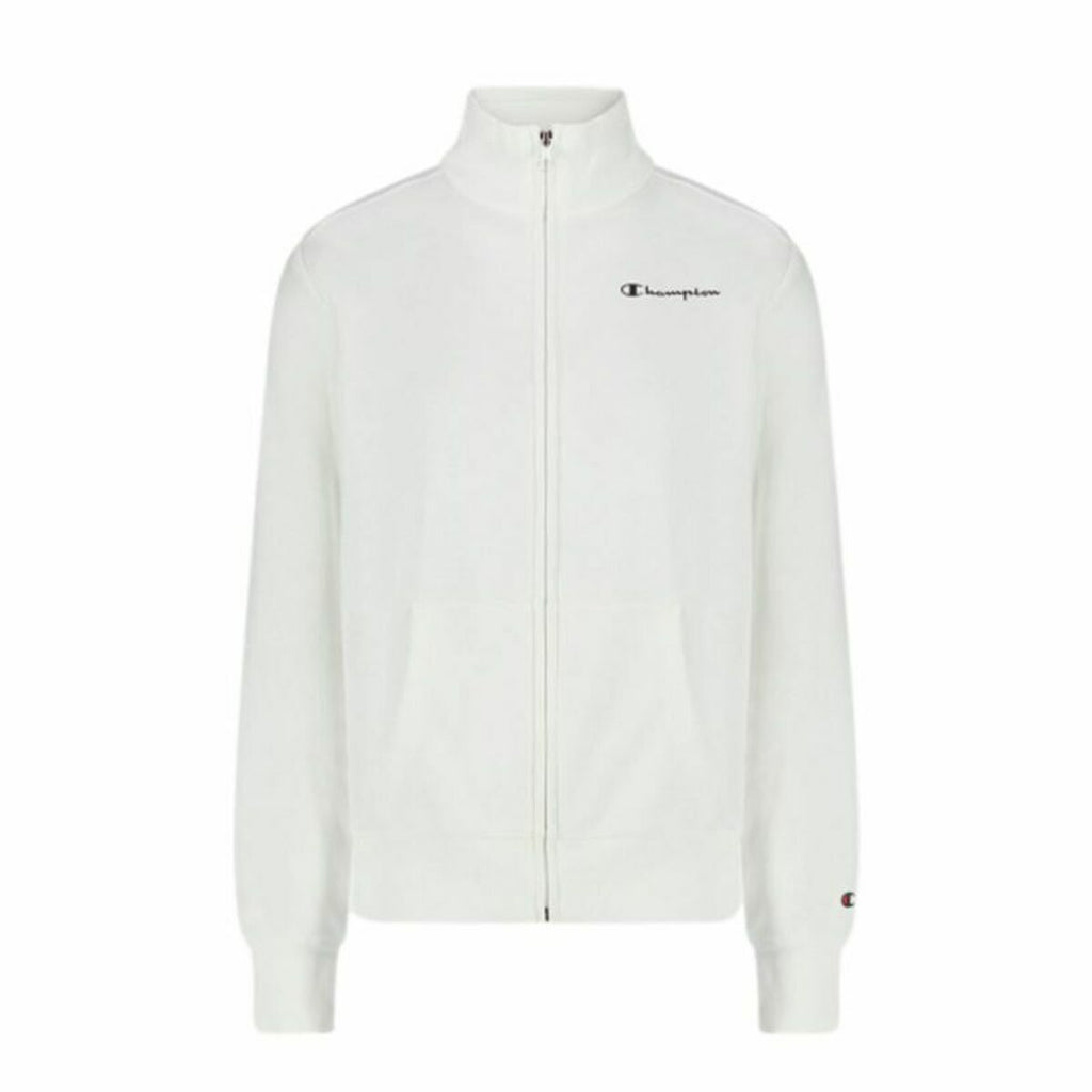 Champion Damen SweatShirt ohne Kapuze Full Zip Weiß – Produktansicht 7