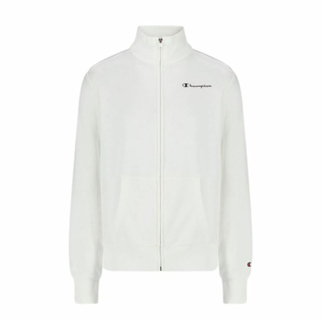 Champion Damen SweatShirt ohne Kapuze Full Zip Weiß – Produktansicht 6
