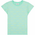 Women’s Short Sleeve T-Shirt Crewneck Champion  Croptop Aquamarine
