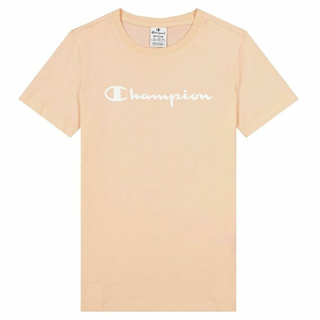 Women’s Short Sleeve T-Shirt Champion Big Script Logo Pink