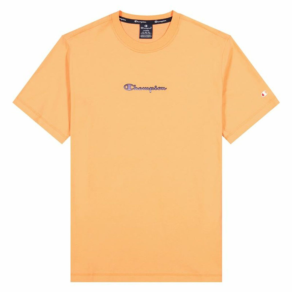 Short Sleeve T-Shirt Champion Crewneck M Orange