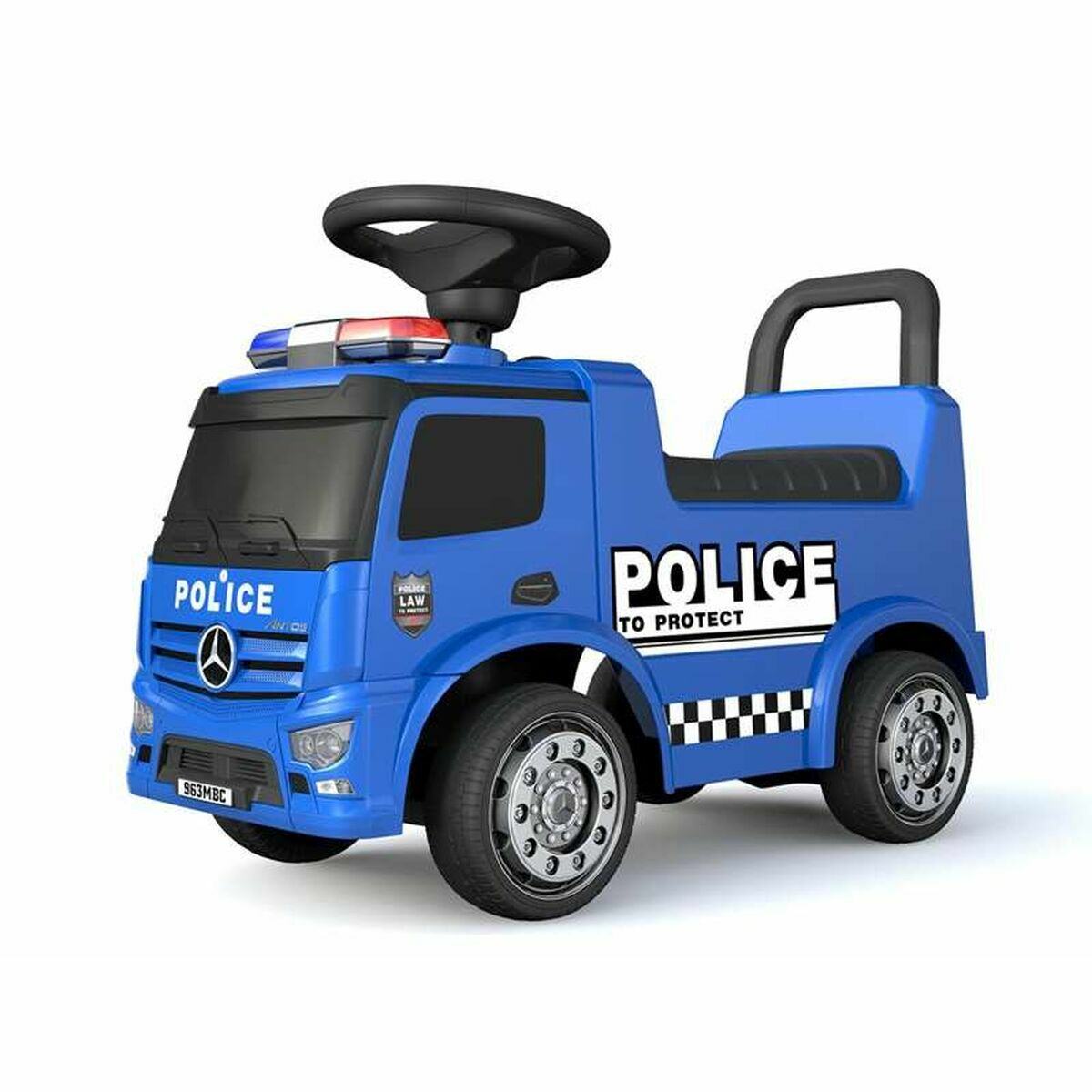 RunRunToys Rutschfahrzeug Mercedes Blau – Produktansicht 1
