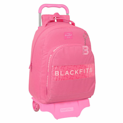 BlackFit8 Schulrucksack mit Rollen Glow up Rosa