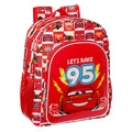 Schulrucksack Cars Let's race Rot Weiß – Produktansicht 1