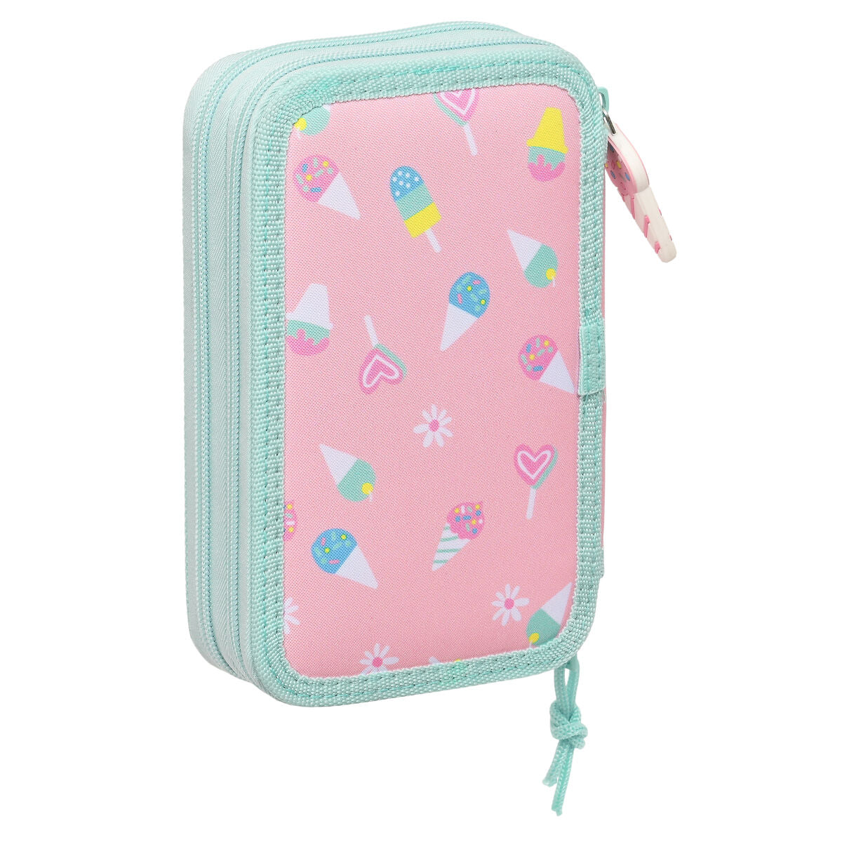 Doppel-Federmäppchen Peppa Pig Ice cream Rosa Mintgrün (28-teilig) – Produktansicht 2