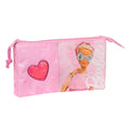 Barbie Dreifach-Federmäppchen Girl Rosa – Produktansicht 1